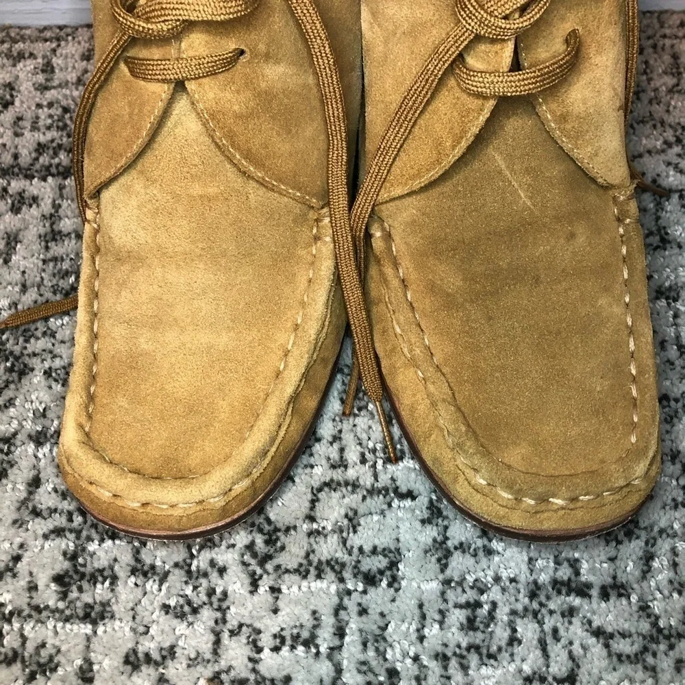 Micheal Kors Leather Sofia Laced-Up All Leather Brown Wedges Size 9